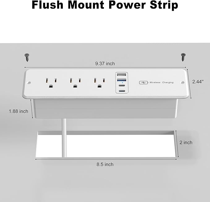 8 in 1 Recessed Power Strip - Image 7