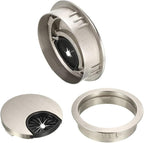 uxcell Cable Hole Cover, 2Inch/50mm Zinc Alloy Desk Wire Cord Cable Grommets - Image 3