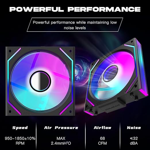 Jungle Leopard Interstellar V2 120mm PC Reverse Blade Case Fan Infinity Mirror - Image 5
