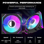 Jungle Leopard Interstellar V2 120mm PC Reverse Blade Case Fan Infinity Mirror - Image 5