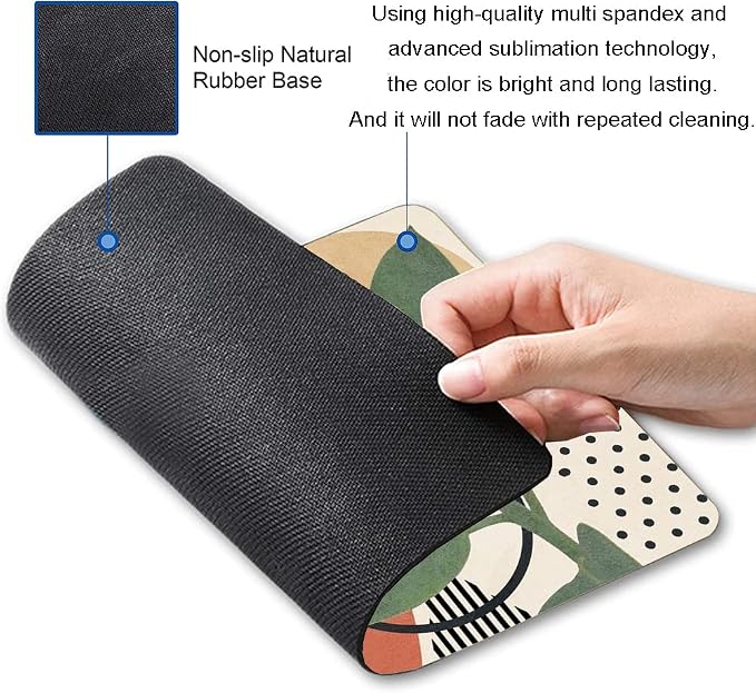 Modern Abstract Mouse Mat Square Waterproof Non-Slip Rubber Base MousePads - Image 2