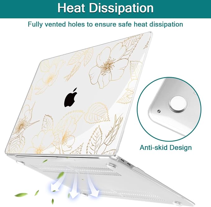Teryeefi Compatible with 2018 2019 2020 MacBook Air 13 inch Case M1 Chip A2337 - Image 7