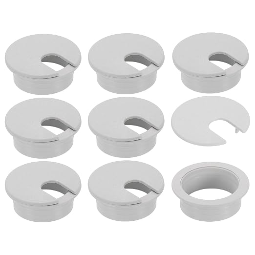 uxcell 8 Pcs 35mm Desk Grommet, Plastic Cable Hole Cover, Wire Cord Cable by uxcell