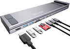 Laptop iPad USB C Docking Station Stand, Aluminum Tablet Holder, 8 in 1 USB C - Image 6