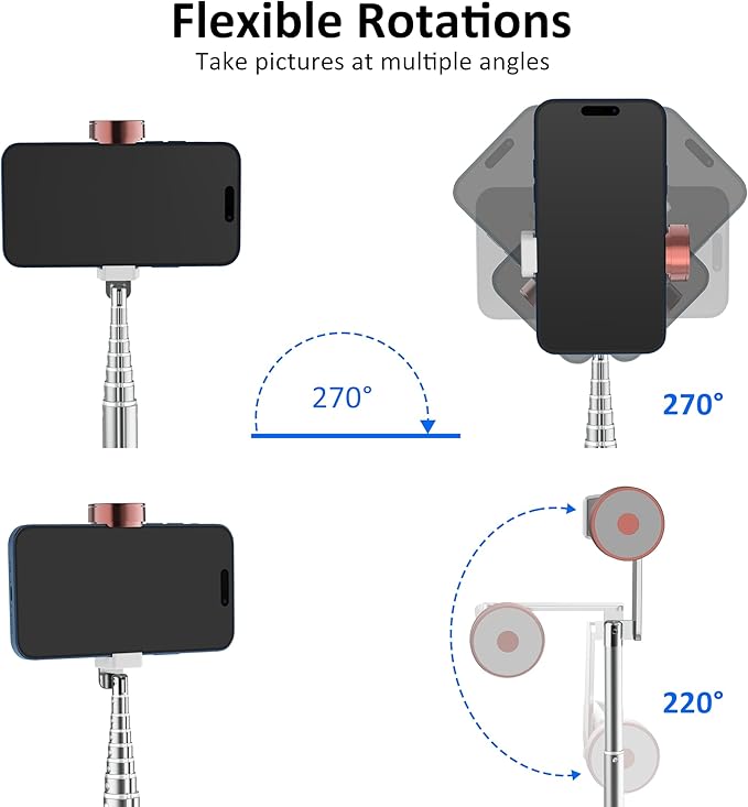 CellphoneTripod with Remote, Aluminum Alloy Selfie Stick Tripod, Best Foldable - Image 5