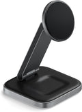 Satechi 2 in 1 Wireless Charger, Qi2 15W Dual Wireless Charger Stand, Foldable by Satechi