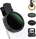 52MM Variable ND2-ND400 Filter, Ultra Slim Multi-Coated Adjustable Neutral by Boysinglens