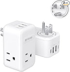 TROND Multi Plug Outlet Extender 2 Pack, 3 Way Outlet Splitter by TRONDOfficial