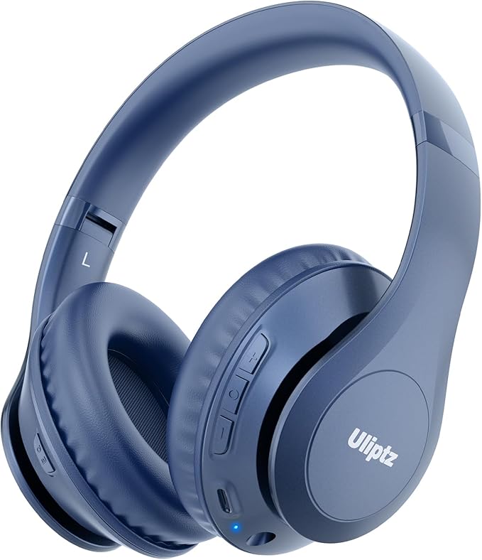 Uliptz Wireless Bluetooth Headphones, 65H Playtime, 6 EQ Sound Modes, HiFi by Uliptz