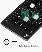 DeLUX Foldable Bluetooth Keyboard, Wireless Portable Travel Keyboard - Image 3