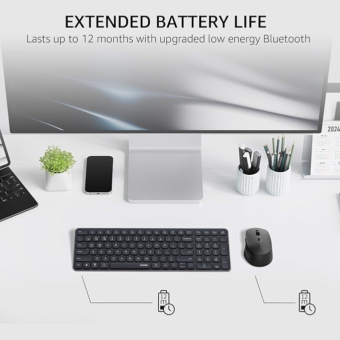 Rapoo 9360M Wireless Keyboard and Mouse Combo, Blade-Series E9310M 99-Key - Image 5