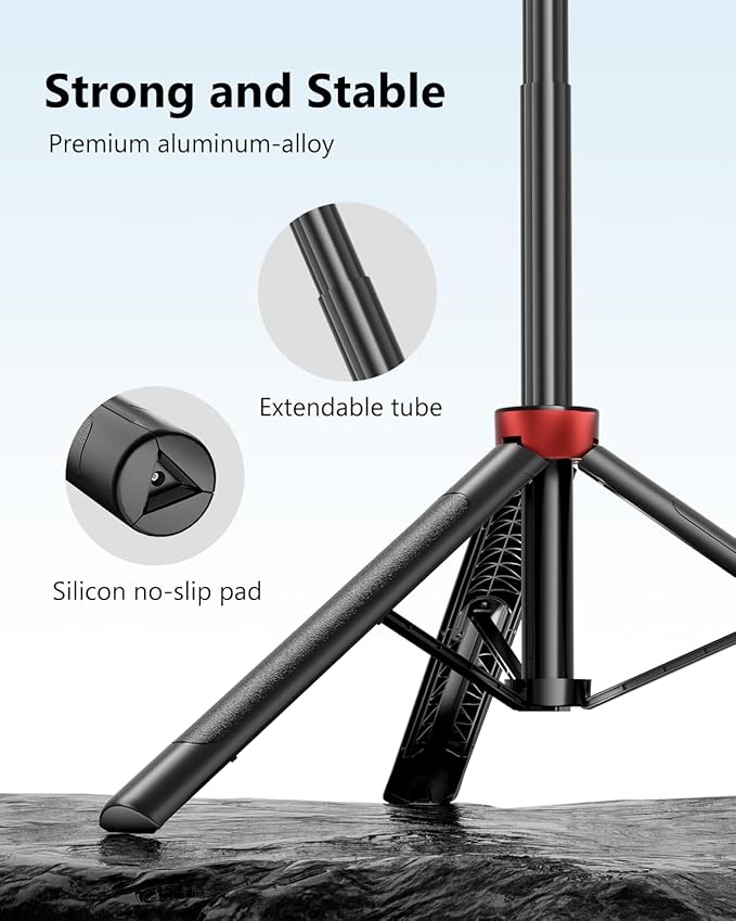 Aureday 72" Phone Tripod and Selfie Stick, Cell Phone Tripod Stand - Image 3