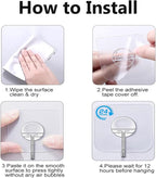 Adhesive Hooks for Hanging Heavy Duty Wall Hooks Self Adhesive Towel Coat Hooks - Image 7