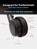Lenovo Wireless Stereo Headset, Noise Cancelling Mic, 31-Hour Talk & 60-Hour - Image 7