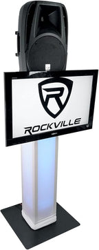 Rockville RTP33-TV Black Totem DJ Speaker/Lighting Stand, Detachable TV Mount - Image 9