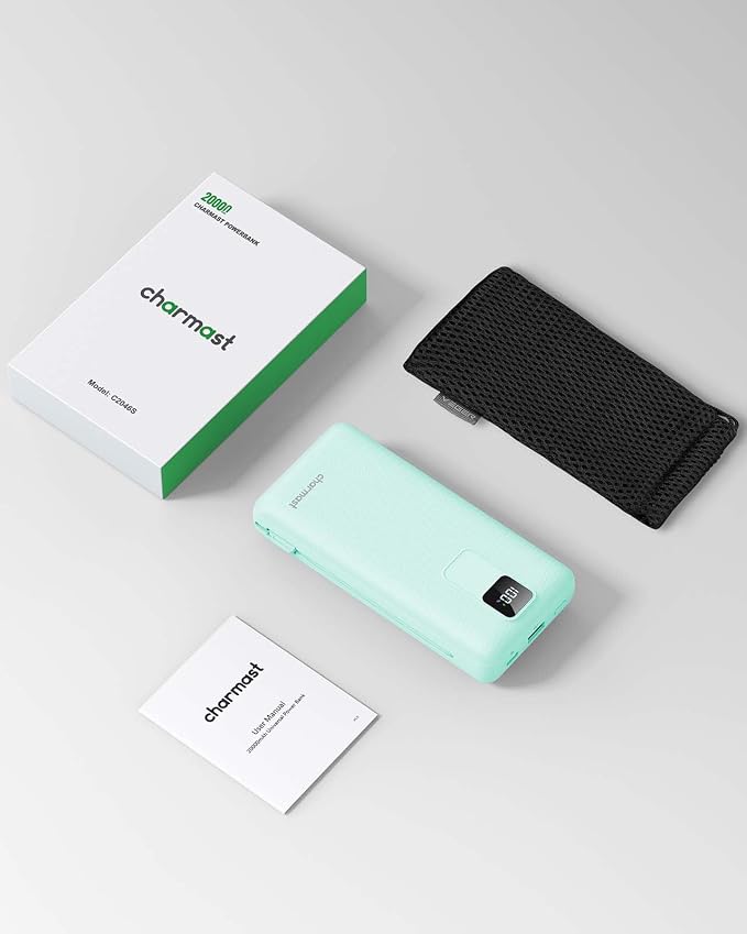 Charmast Portable Charger with Built-in Cables and Wall Plug, 20000mAh 20W USB - Image 9