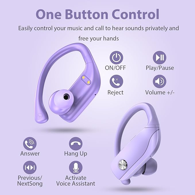bmanl Wireless Earbuds Bluetooth Headphones 48hrs Play Back Sport Earphones - Image 4