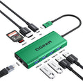 QGeeM USB C Hub Ethernet, 9 in 1 USB Type C Hub HDMI Multi-Port Converter by QGeeM