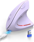 TECKNET Ergonomic Mouse, Rechargeable 2.4G+Bluetooth Vertical Mice 6 DPI by Tecknet