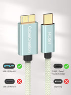 CableCreation 1FT USB C to Micro B Cable, 10Gbps Speed External Hard Drive - Image 2