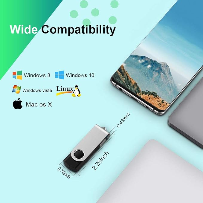 Aiibe 32GB USB 3.0 Flash Drive 10 Pack 32GB USB Flash Drives Bulk Thumb Drive - Image 6
