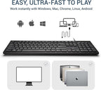 Computer Keyboard Wired, Plug Play USB Keyboard, Low Profile Chiclet Keys - Image 4