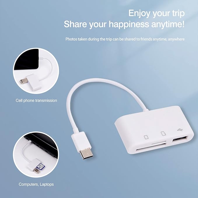 SD Card Reader for Android, Micro SD Card to USB Adapter, USB C SD Card Reader - Image 5