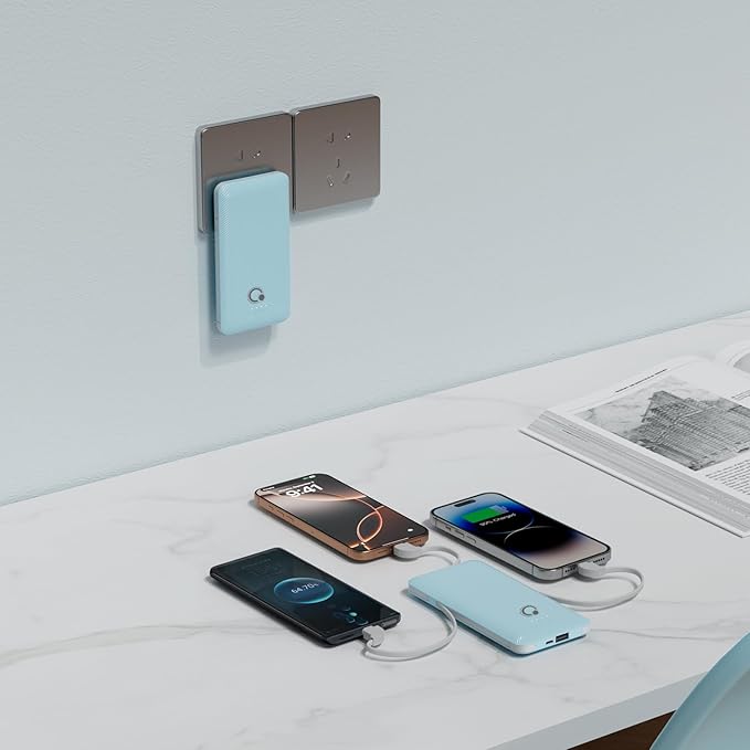 Q 10000mAh Power Bank, Slim Portable Charger, 4 Output External Battery Pack - Image 2