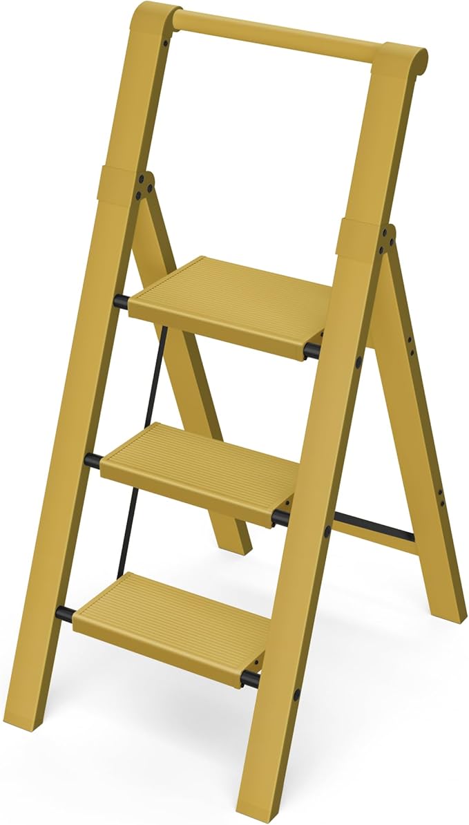 Taranta 3 Step Ladder, Lightweight Aluminum Step Stool by TARANTA