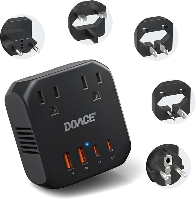 DOACE 2000W Voltage Converter US to Europe by DOACE
