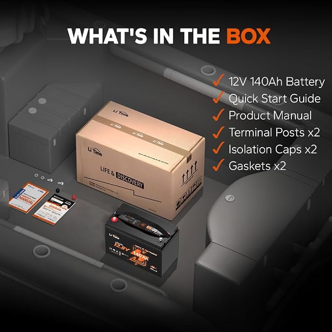 Litime 12V 140Ah Bluetooth Dual Purpose 1000 CCA Marine Battery - Image 9