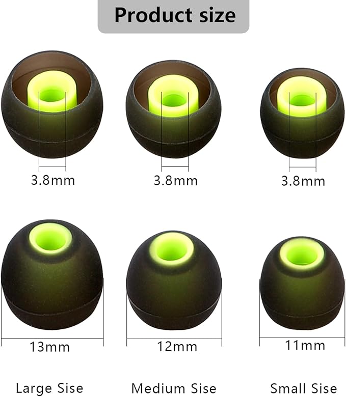 Silicone Replacement Earbud Tips Earbud Covers Ear Tips Fit - Image 2