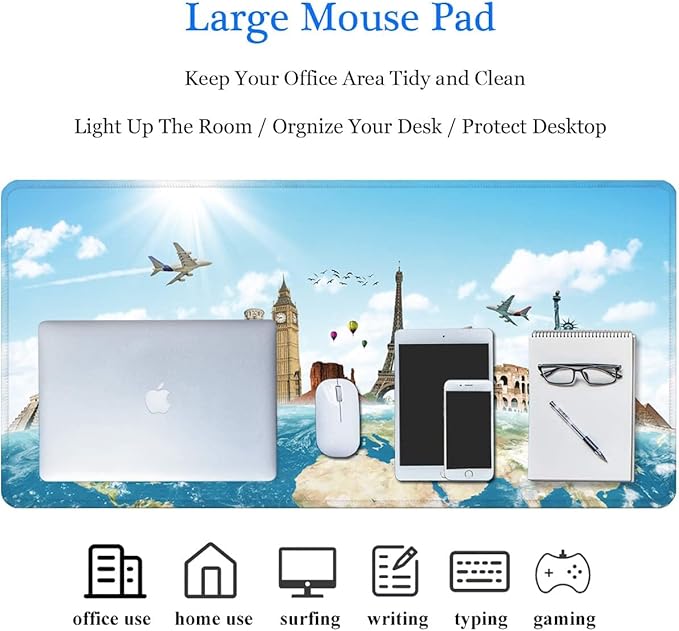 RTGGSEL 31.5x11.8 Inch Non-Slip Long Extended Large Gaming Mouse Pad - Image 7