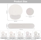 MOSISO Wrist Rest Support for Mouse Pad&Keyboard Set, Circle Curved Ergonomic - Image 7