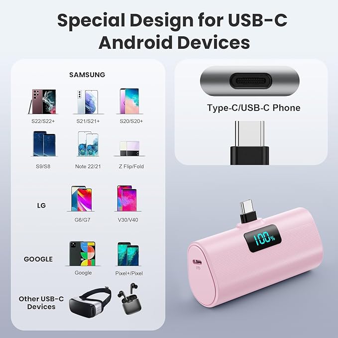 Portable Charger for iPhone 17/16/15 Series, 5200mAh PD USB C Power Bank - Image 2