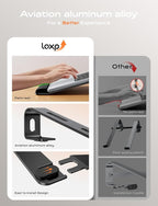 LOXP Laptop Stand for Desk, Metal Laptop Stand - Image 2