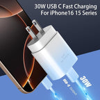 Phone 15 Charger, 30W USB C Fast Charger Block & 10FT Long C to C Fast Charging - Image 2