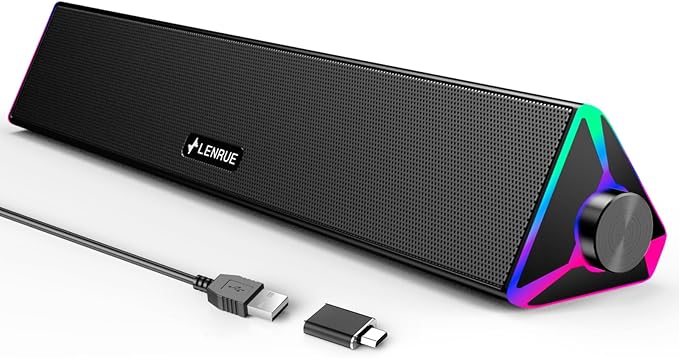 LENRUE Computer Speakers for Desktop, PC Speakers by LENRUE