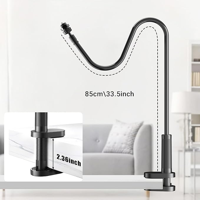 Flexible Webcam Stand Mount for Desk, Gooseneck Webcam Tripod - Image 6