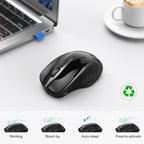 TECKNET Wireless Mouse Silent 4800 DPI Computer USB A & Bluetooth Mouse 6 - Image 8