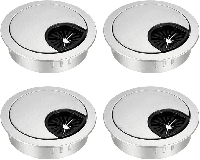 uxcell Cable Hole Cover, 2Inch/50mm Zinc Alloy Desk Wire Cord Cable Grommets by uxcell