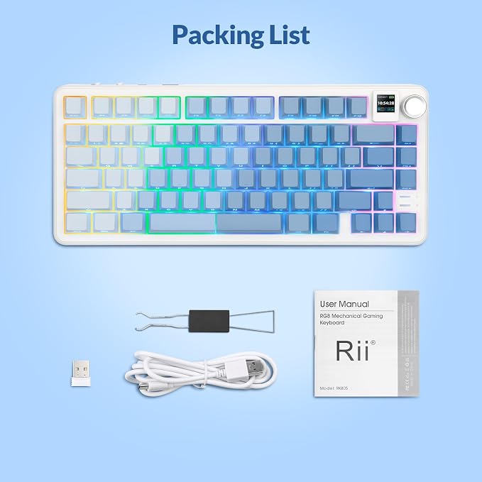 Rii RK805 Wireless Creamy Mechanical Keyboard - Image 9