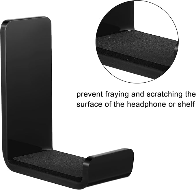 Weewooday 16 Pcs Headphone Hanger Headphone Holder Wall Hook Desk Bulk Adhesive - Image 4