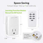 BN-LINK Mini Wireless Remote Control Outlet Switch Power Plug in - Image 6