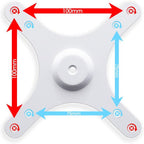 Kado Portable Monitor Mounting Adapter Bracket Plate White, 1/4" Screw Hole to - Image 3