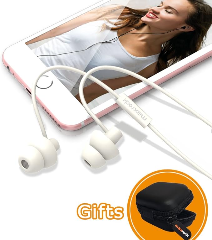 MAXROCK Sleeping Headphones, in-Ear Soundproof Earplug Soft Earbuds - Image 5