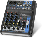 Pyle Professional Audio Mixer Sound Board Console System Interface 4 Channel by PyleUSA