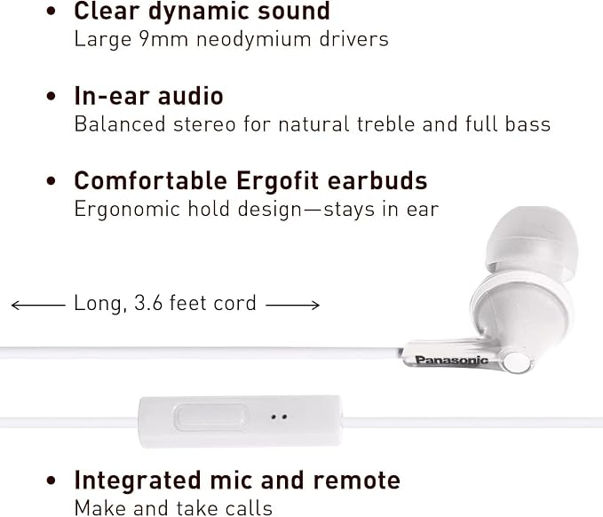 Panasonic ErgoFit Wired Earbuds - Image 2