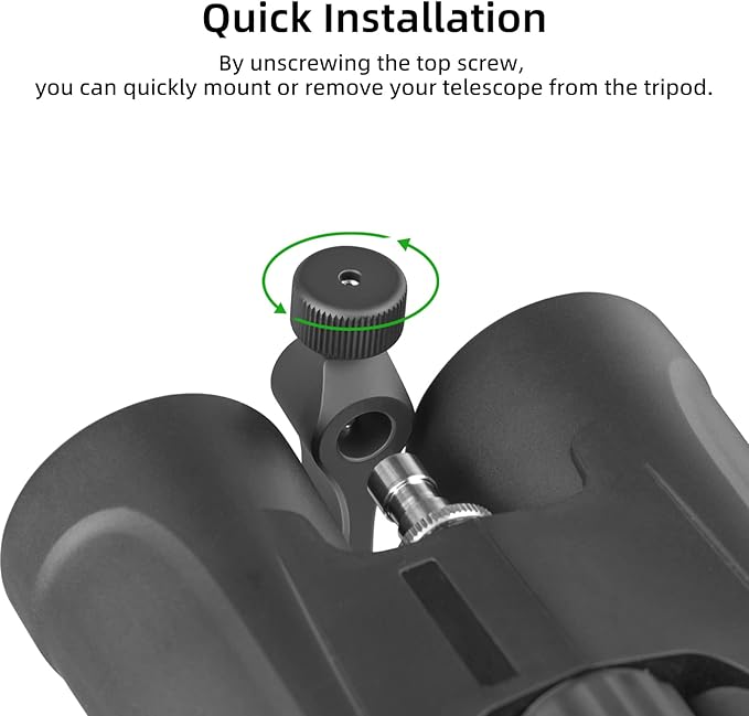 Binocular Tripod Adapter, Binocular Mount 1/4 Inch Threading Mount Aluminium - Image 4