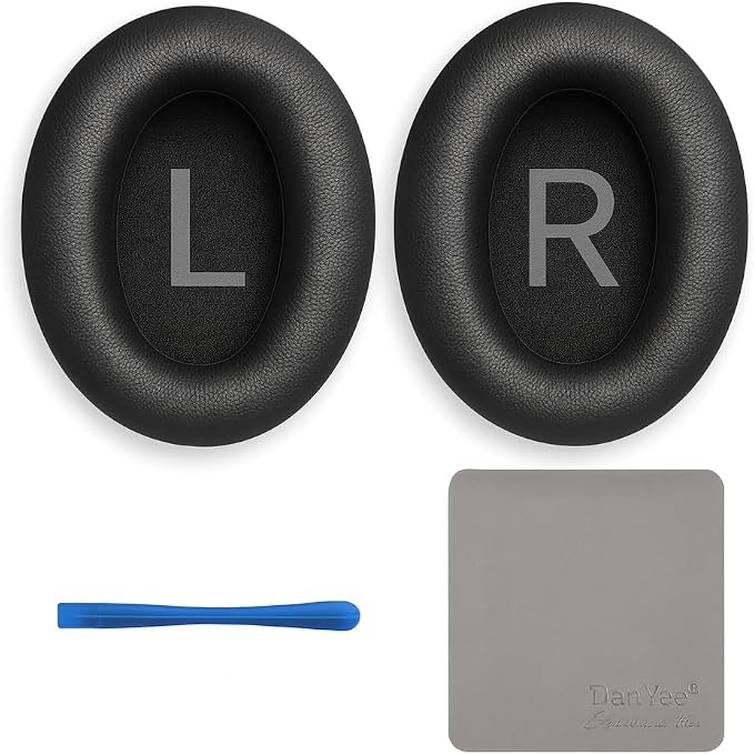 Premium Replacement Ear Pads for Bose Bose QC45– Soft Protein Leather & Memory by DanYee